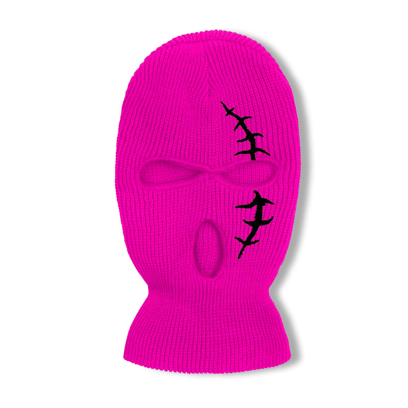 Pink ski mask aesthetic